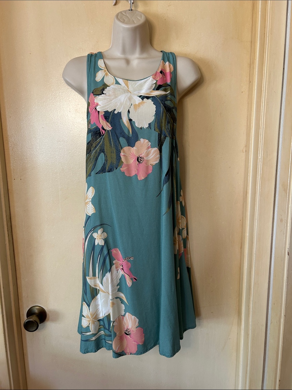 O'Neill Annabelaa Teal Floral Sleeveless Mini Dress size L